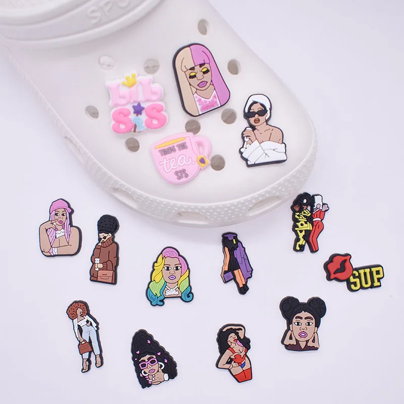 New Fashion Girl Shoes Decorative Buckle Accessories PVC Flexible Glue Ornament Cartoon Eva Sandals Accessories croc charms
New Fashion Girl Shoes Decorative Buckle Accessories PVC Flexible Glue Ornament Cartoon Eva Sandals Accessories croc charms