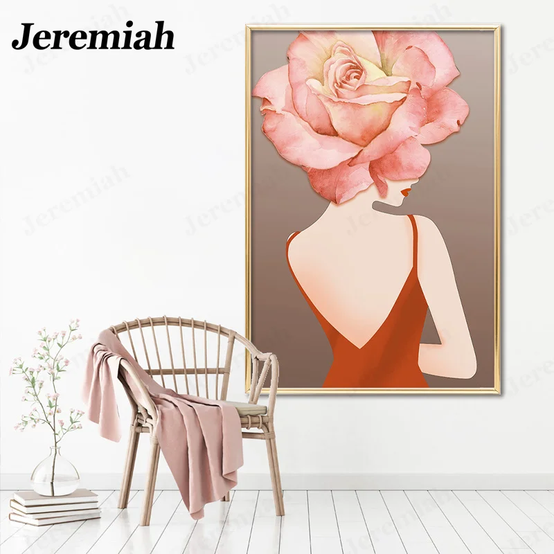 Nordic Fashion Character Canvas Painting Print Floral Woman Abstract Picture Wall Art Living Room Decoration
Nordic Fashion Character Canvas Painting Print Floral Woman Abstract Picture Wall Art Living Room Decoration
