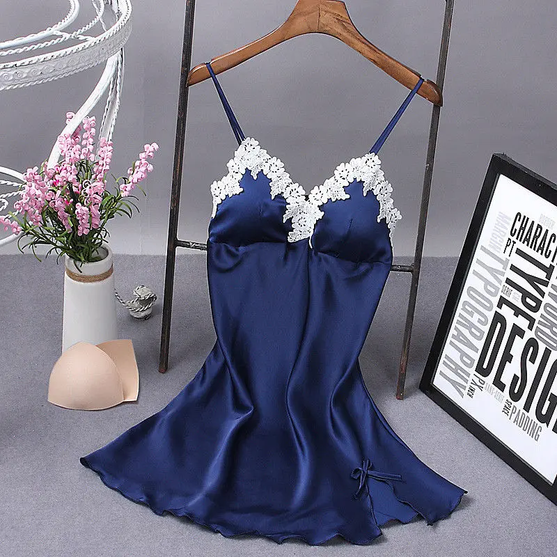 Women's Silk Nightgown Sexy Lingerie Babydoll Summer Solid V-neck Silk Robe Dress Nightdress Nightwear Sleepwear
Women's Silk Nightgown Sexy Lingerie Babydoll Summer Solid V-neck Silk Robe Dress Nightdress Nightwear Sleepwear