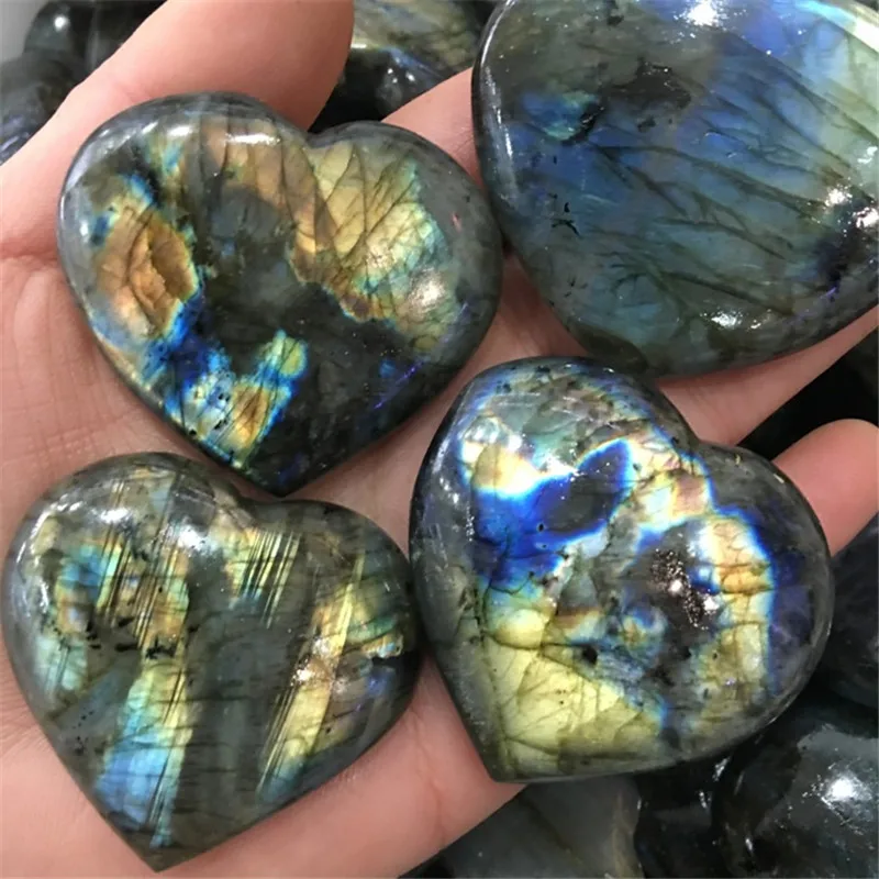 Natural Gemstone Healing Mineral Labradorite Heart Shape Crystal Craft 40mm-50mm for Decoration 1pc
Natural Gemstone Healing Mineral Labradorite Heart Shape Crystal Craft 40mm-50mm for Decoration 1pc