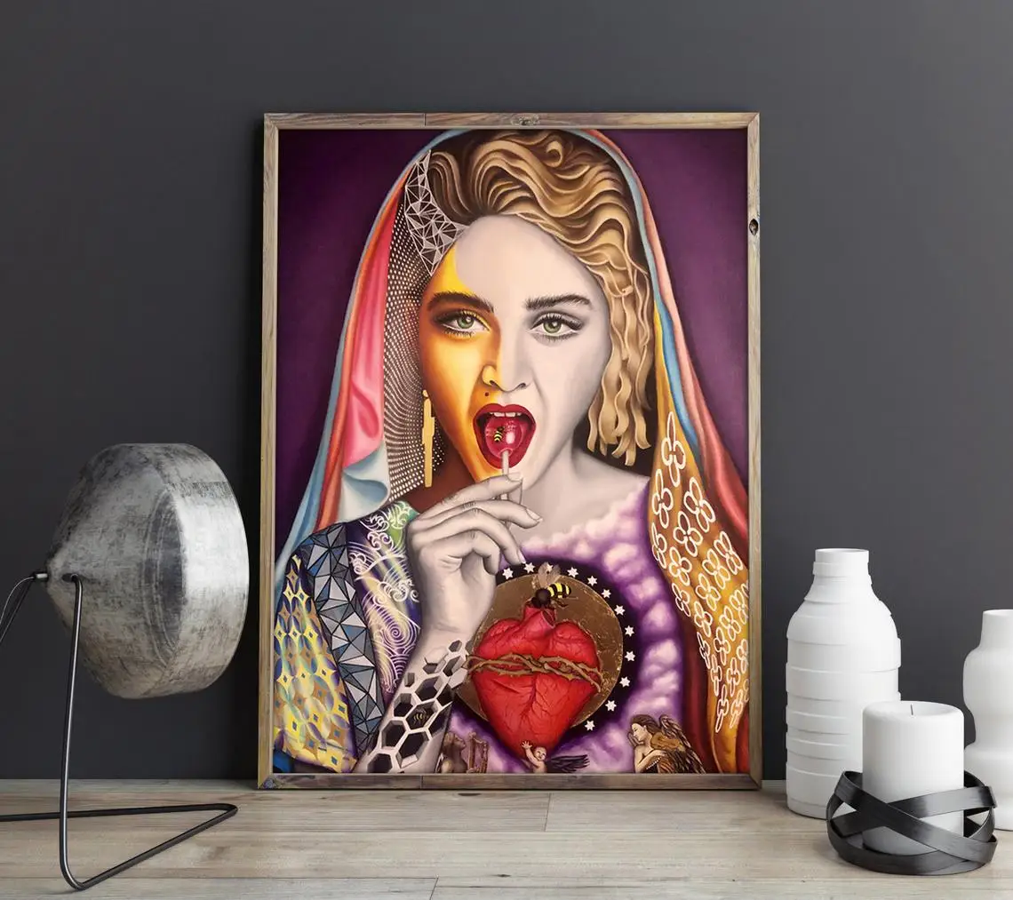 Wall Art Home Decoration Madonna Canvas Print Famous Character Painting Modular Singer Star Picture Posters Modern Living Room
Wall Art Home Decoration Madonna Canvas Print Famous Character Painting Modular Singer Star Picture Posters Modern Living Room