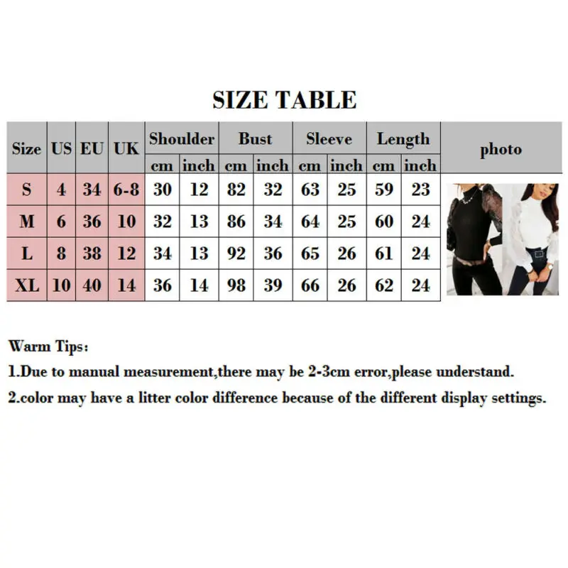 YHLZBNH Autumn Sweet Women Sheer Top Female Fashion Casual Turtleneck Mesh Puff Sleeve Blouse Elegant Slim Club Tops Clothes
YHLZBNH Autumn Sweet Women Sheer Top Female Fashion Casual Turtleneck Mesh Puff Sleeve Blouse Elegant Slim Club Tops Clothes