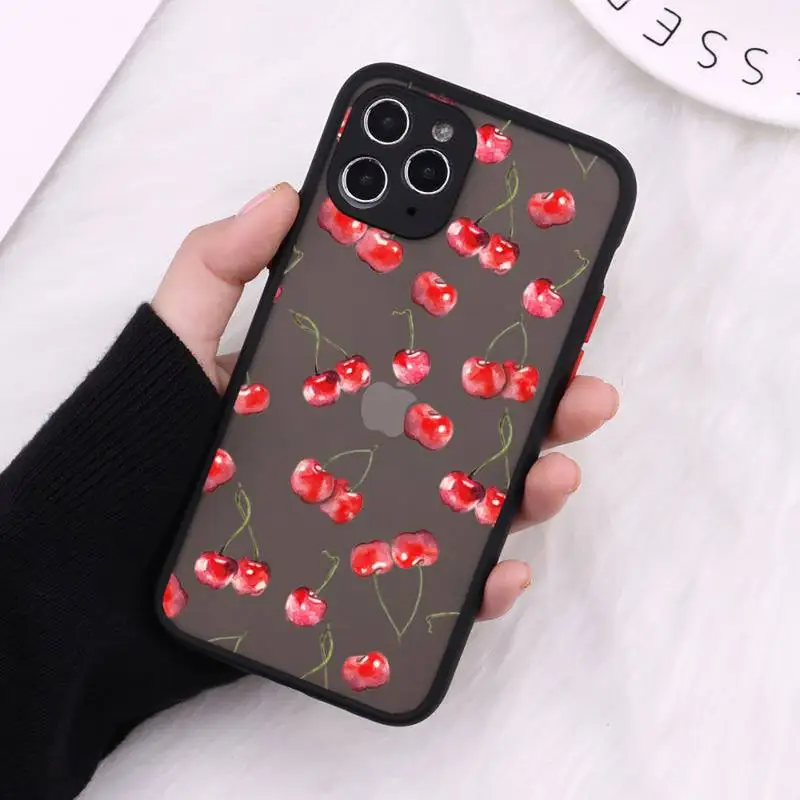 Cute Strawberry Cherry Phone Case Matte Transparent For iPhone 12 Mini 11 Pro XR XS Max 7 8 Plus
Cute Strawberry Cherry Phone Case Matte Transparent For iPhone 12 Mini 11 Pro XR XS Max 7 8 Plus