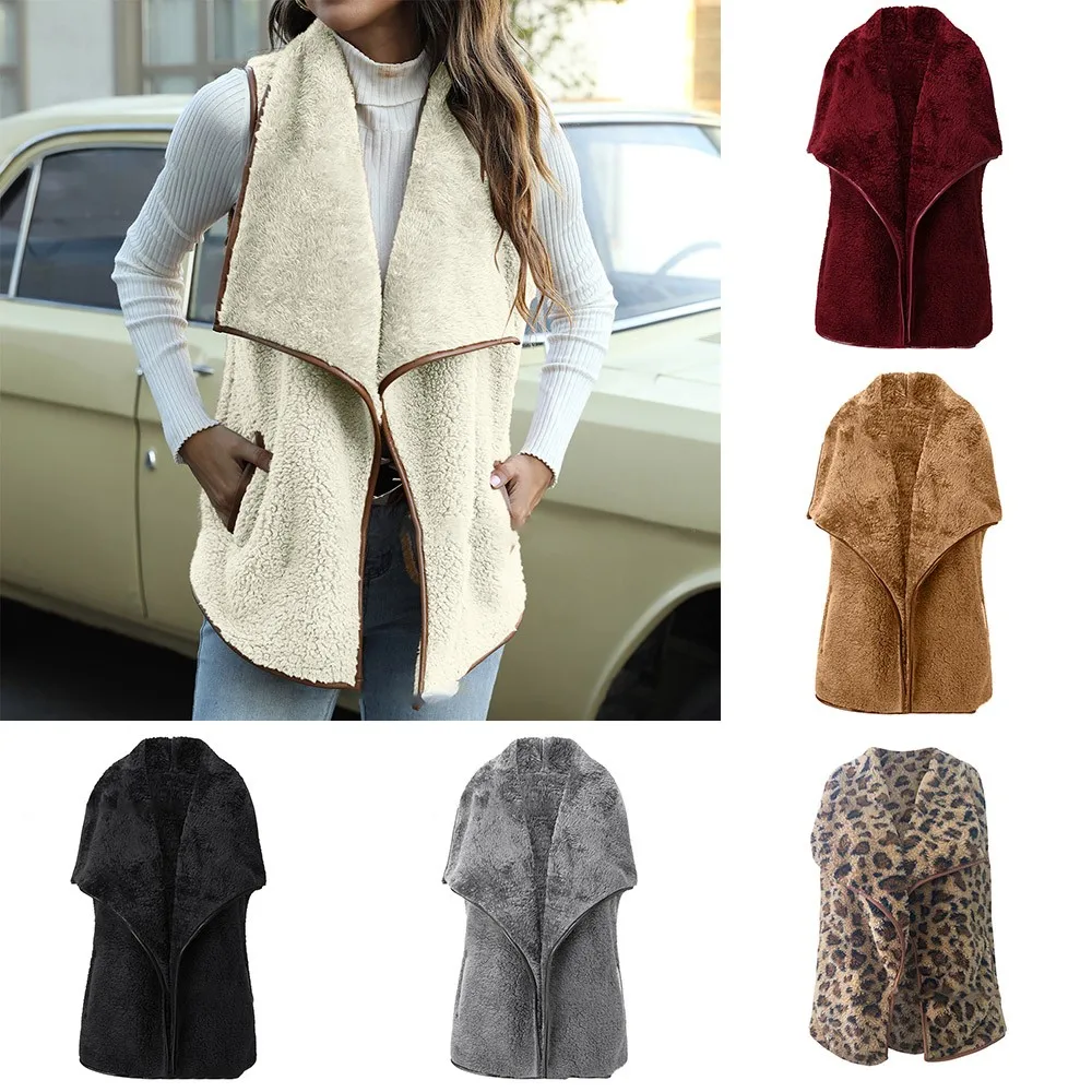 Ladies Lapel Wool Vest Winter Leisure Solid Color Double-sided Fleece Sleeveless Lapel Cardigan Wool Vest
Ladies Lapel Wool Vest Winter Leisure Solid Color Double-sided Fleece Sleeveless Lapel Cardigan Wool Vest