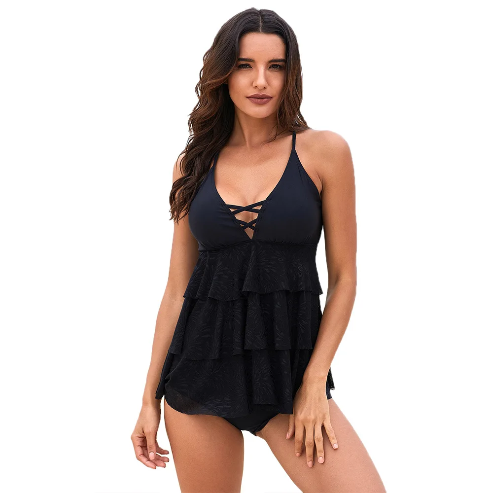 Two Piece Swimsuit Two-Piece Swimsuits Women's Cross-Strap V-neck Bikini Lace Panel Belly Covering Spa Skirt Swimsuit
Two Piece Swimsuit Two-Piece Swimsuits Women's Cross-Strap V-neck Bikini Lace Panel Belly Covering Spa Skirt Swimsuit