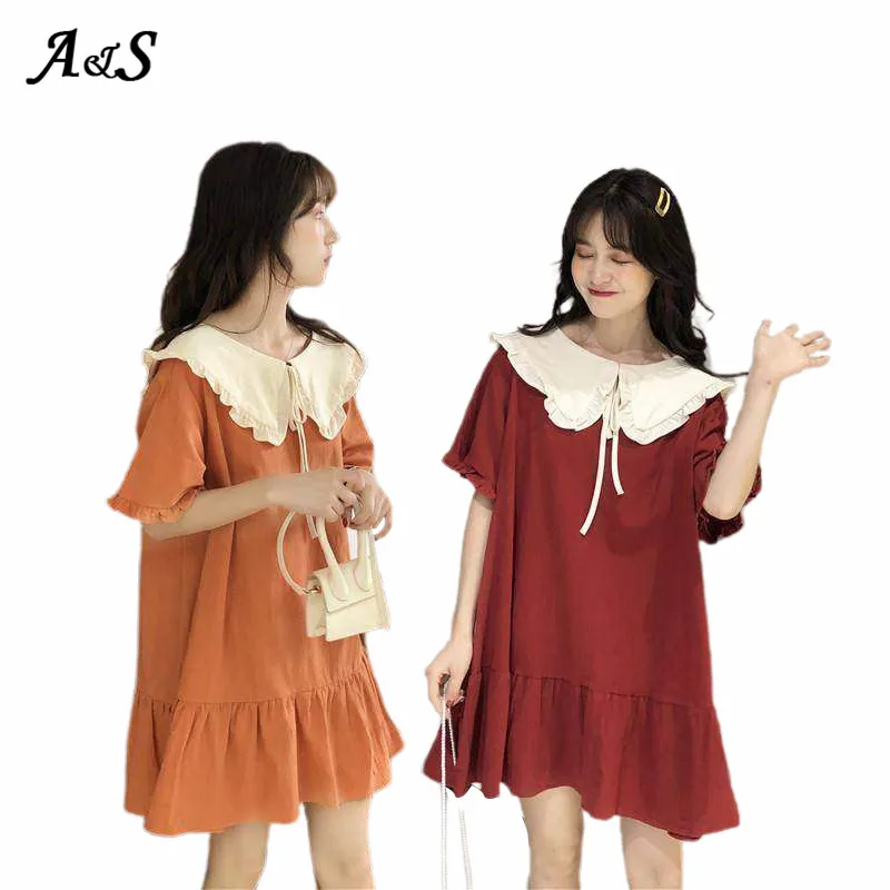 Anbenser Summer Women' Dress Baggy Kawaii Ulzzang Student Dresses French Preppy Style Fashion Chic Ruffles Sweet Soft Girl Dress
Anbenser Summer Women' Dress Baggy Kawaii Ulzzang Student Dresses French Preppy Style Fashion Chic Ruffles Sweet Soft Girl Dress