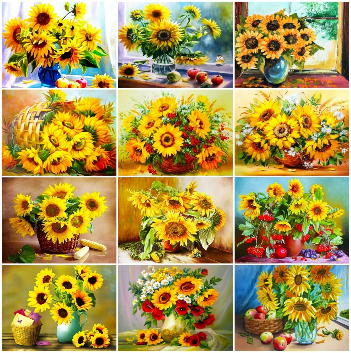AZQSD Diamond Painting Sunflower Cross Stitch Kits Diamond Embroidery Flower Mosaic Picture Of Rhinestones Handmade Home Decor
AZQSD Diamond Painting Sunflower Cross Stitch Kits Diamond Embroidery Flower Mosaic Picture Of Rhinestones Handmade Home Decor