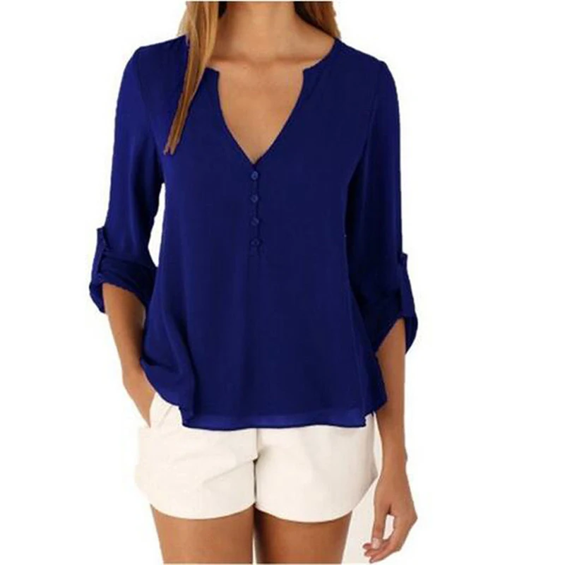 Summer New Style Sexy V-neck Long-sleeved Top Ladies Shirt Women's Casual Chiffon Top Ladies Top 5XL Plus Size Women's Clothing
Summer New Style Sexy V-neck Long-sleeved Top Ladies Shirt Women's Casual Chiffon Top Ladies Top 5XL Plus Size Women's Clothing