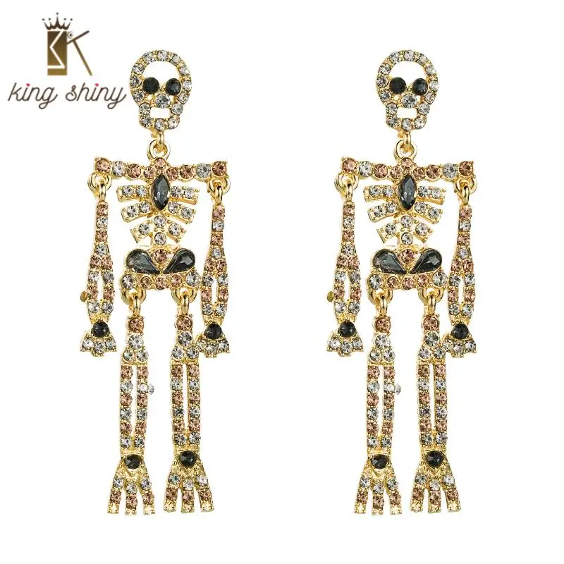Punk Shiny Crystal Skeleton Frame Dangle Earrings for Woman Elegant Sparkly Rhinestone Statement Drop Earring Girl Party Brincos
Punk Shiny Crystal Skeleton Frame Dangle Earrings for Woman Elegant Sparkly Rhinestone Statement Drop Earring Girl Party Brincos