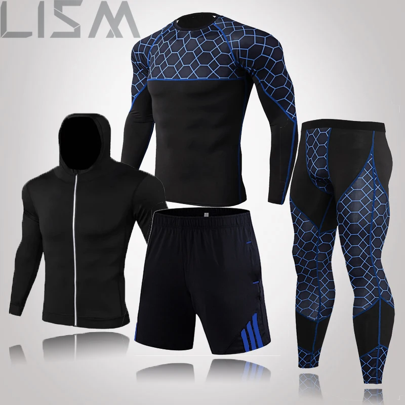 4-Piece Track Suit Men's Running Sportswear MMA Compression Sportswear Jogging Gym Exercise Fitness Track And Field Sportswear
4-Piece Track Suit Men's Running Sportswear MMA Compression Sportswear Jogging Gym Exercise Fitness Track And Field Sportswear