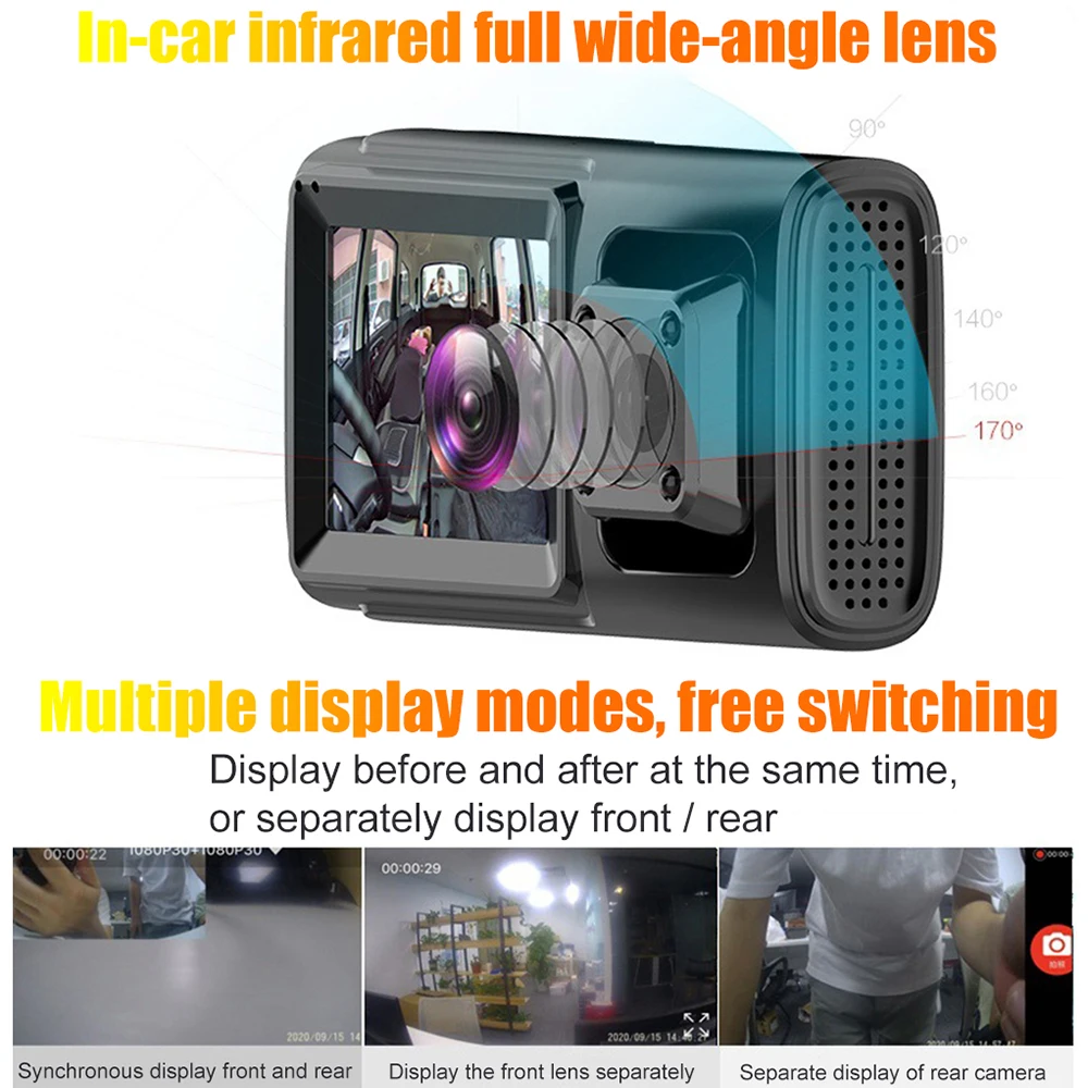 Hidden Driving Recorder Dual Lens Inside Outside 1080P FHD Infrared Night Vision GPS Wifi Car Dash Camera Parking Monitor V18+
Hidden Driving Recorder Dual Lens Inside Outside 1080P FHD Infrared Night Vision GPS Wifi Car Dash Camera Parking Monitor V18+