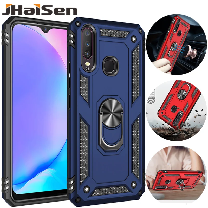 JKaiSen Shockproof Military Grade Phone Case For VIVO Y17 Y15 Y12 Ring Stand Anti-Fall Drop-Tested Protection Case Back Cover
JKaiSen Shockproof Military Grade Phone Case For VIVO Y17 Y15 Y12 Ring Stand Anti-Fall Drop-Tested Protection Case Back Cover