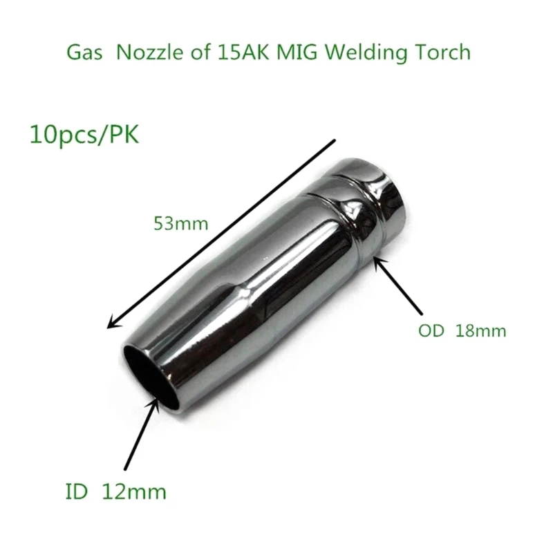 15AK Gas Nozzle 10pcs Euro Style MIG Welding Gun Tip Nozzle Shield Cup LX0D
15AK Gas Nozzle 10pcs Euro Style MIG Welding Gun Tip Nozzle Shield Cup LX0D