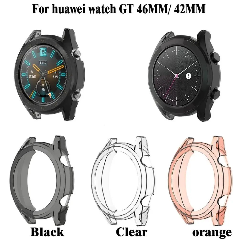 Мягкий ТПУ чехол для huawei watch gt элегантный 42 мм/часы GT 46 мм Smartwatch защитный