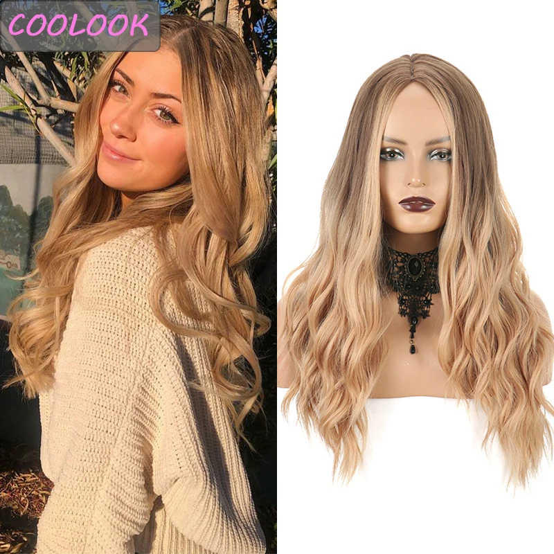 Ombre Brown Body Wave Women's Wigs 26 Inch Long Wavy Blonde Wig Middle Part Synthetic Fibre Natural Wave Lolita Wig Cosplay Hair
Ombre Brown Body Wave Women's Wigs 26 Inch Long Wavy Blonde Wig Middle Part Synthetic Fibre Natural Wave Lolita Wig Cosplay Hair
