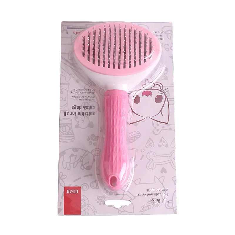 Dog And Cat Massage Self-Cleaning Needle Comb Cleaning Supplies Pet Combing Brush Automatic Hair Removal Comb 
Dog And Cat Massage Self-Cleaning Needle Comb Cleaning Supplies Pet Combing Brush Automatic Hair Removal Comb