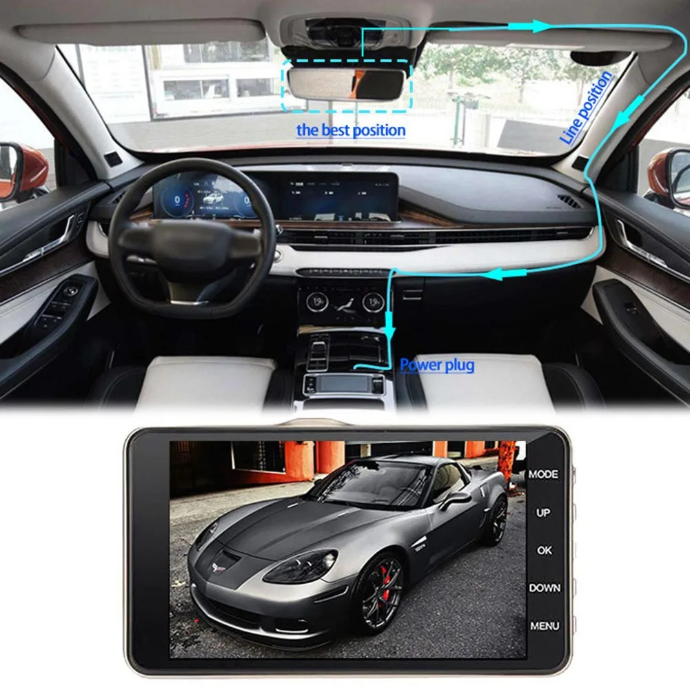 1080P FHD 4,0 дюймовый IPS экран Автомобильный видеорегистратор с двумя объективами камера видео передний Автомобильный видеорегистратор Камера ...
1080P FHD 4,0 дюймовый IPS экран Автомобильный видеорегистратор с двумя объективами камера видео передний Автомобильный видеорегистратор Камера ...