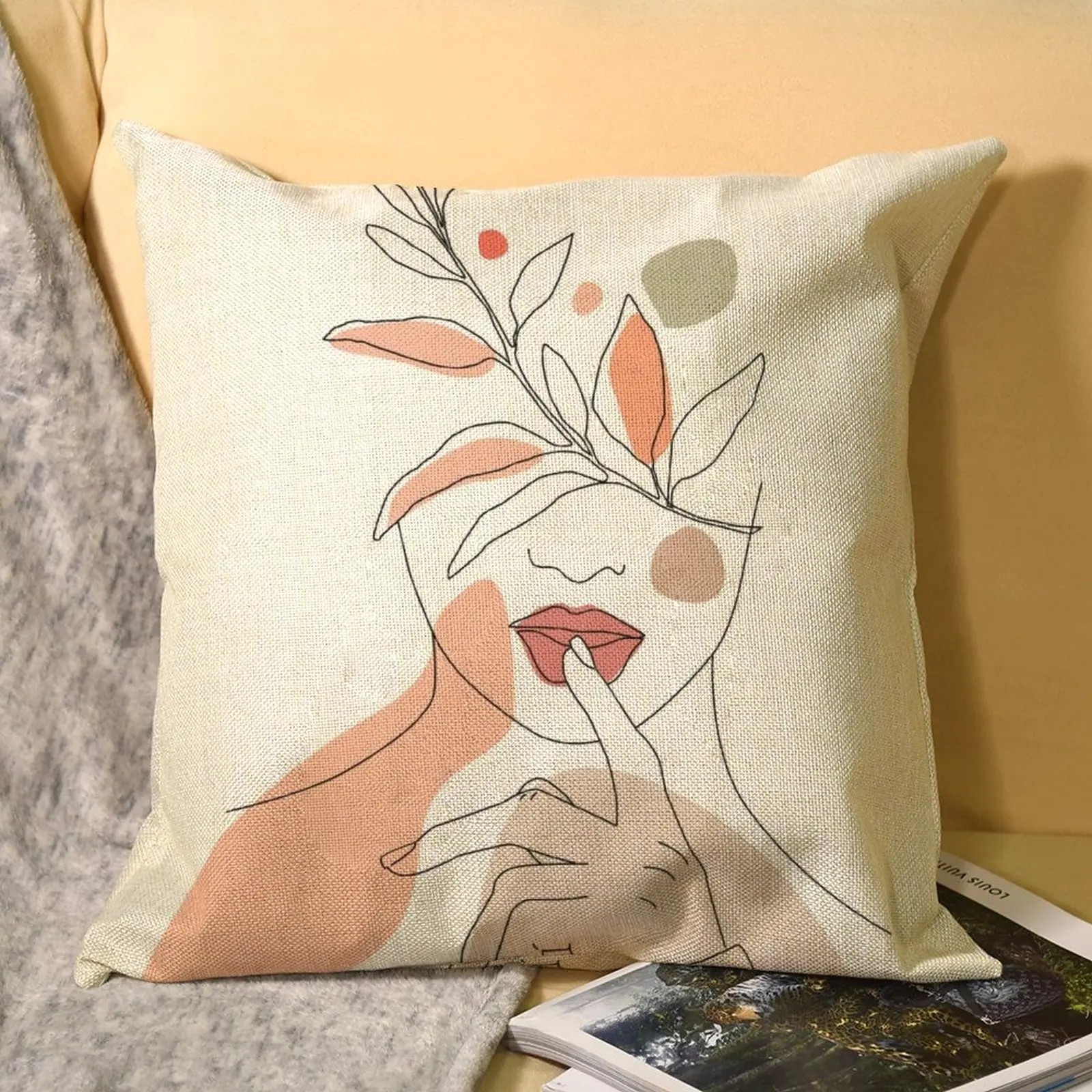 Flax Pillowcase Nordic New Abstract Line Sketch Decorative Home Boho Cushioin Car Square 18'×18' Home Decor
Flax Pillowcase Nordic New Abstract Line Sketch Decorative Home Boho Cushioin Car Square 18'×18' Home Decor