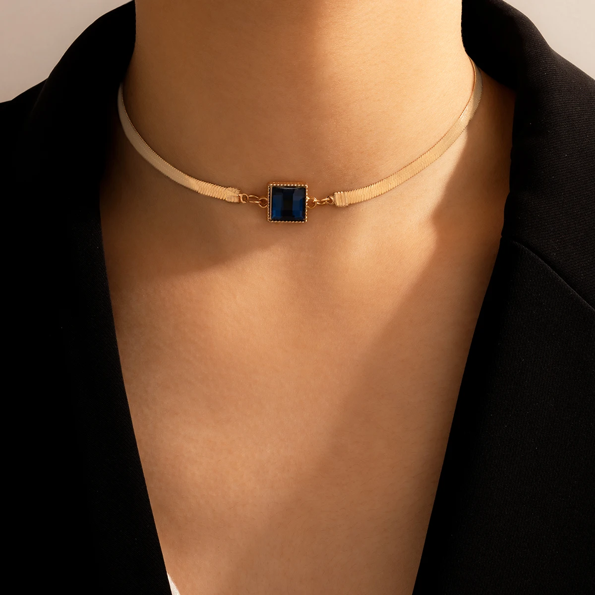 docona Charms Navy Blue Crystal Stone Necklace for Women Vintage Metal Alloy Choker Female Party Jewelry Accessory Collar 17118
docona Charms Navy Blue Crystal Stone Necklace for Women Vintage Metal Alloy Choker Female Party Jewelry Accessory Collar 17118
