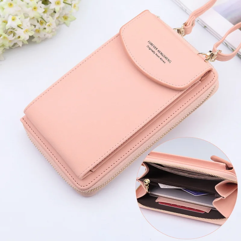 2020 Women Wallet Solid Color Leather Shoulder Straps Shoulder Bag Mobile Phone Big Card Holders Wallet Handbag Pockets Girls
2020 Women Wallet Solid Color Leather Shoulder Straps Shoulder Bag Mobile Phone Big Card Holders Wallet Handbag Pockets Girls