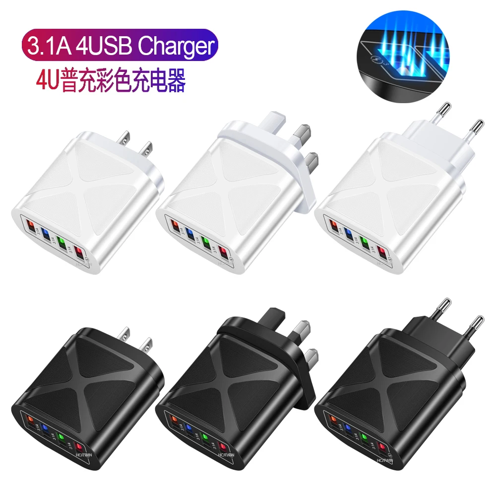 4 USB Charger 5V For iPhone Charger universal Wall Type-C Charging For Samsung Plug Xiaomi Huawei Mobile Phone Chargers Adapter
4 USB Charger 5V For iPhone Charger universal Wall Type-C Charging For Samsung Plug Xiaomi Huawei Mobile Phone Chargers Adapter