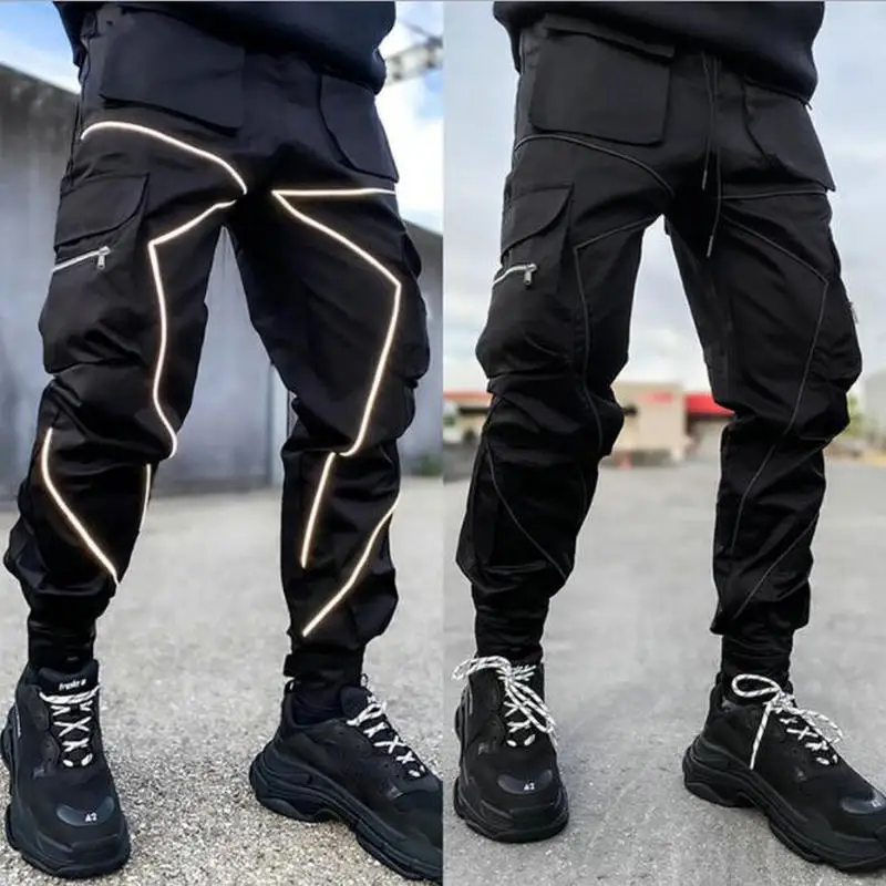 Joggers Men Harem Pants Reflective Striped Streetwear Hip Hop Sweatpants Harajuku 2020 Spring Autumn Track Cargo Pant Trousers
Joggers Men Harem Pants Reflective Striped Streetwear Hip Hop Sweatpants Harajuku 2020 Spring Autumn Track Cargo Pant Trousers