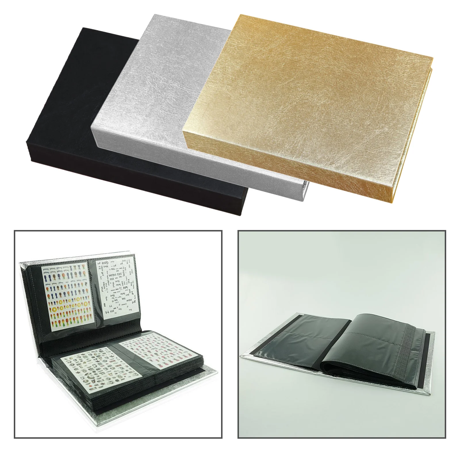 120 Sheets Nail Display Book Nail Sticker Decal Storage Photo Album, 4 Areas per
120 Sheets Nail Display Book Nail Sticker Decal Storage Photo Album, 4 Areas per