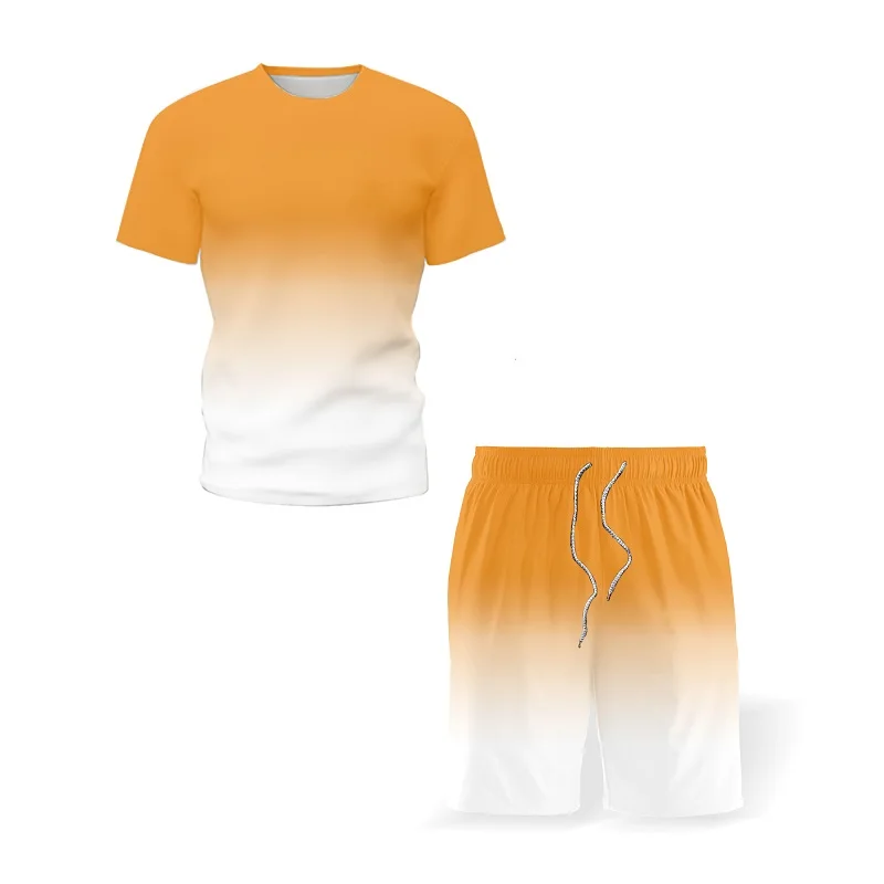 2021 Men's 3d Gradient Simple T-shirt Set Harajuku Short Sleeve Casual Sports Street Wear Trend Short Sleeve + Shorts
2021 Men's 3d Gradient Simple T-shirt Set Harajuku Short Sleeve Casual Sports Street Wear Trend Short Sleeve + Shorts