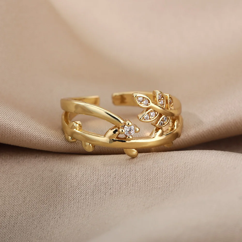 Zircon Leaves Open Rings For Women Girl Vintage Branch Shaped Flower Finger Ring Adjustable Zirconia Jewelry Accessories Mujer
Zircon Leaves Open Rings For Women Girl Vintage Branch Shaped Flower Finger Ring Adjustable Zirconia Jewelry Accessories Mujer
