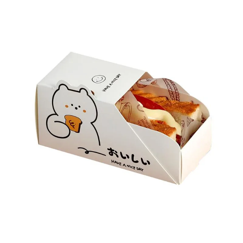 500pcs Sandwich Wrapping Box Thick Egg Toast Bread Breakfast Packaging Box Burger Kraft Paper Food Tray 
500pcs Sandwich Wrapping Box Thick Egg Toast Bread Breakfast Packaging Box Burger Kraft Paper Food Tray