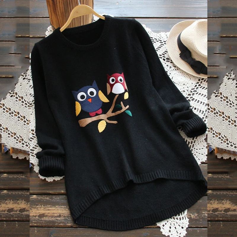 Casual Lovely Cartoon Animal Print Sweater Women Fall Winter 2020 Fashion Round Neck Long Sleeve Knitted Pullovers Jumpers Mujer
Casual Lovely Cartoon Animal Print Sweater Women Fall Winter 2020 Fashion Round Neck Long Sleeve Knitted Pullovers Jumpers Mujer