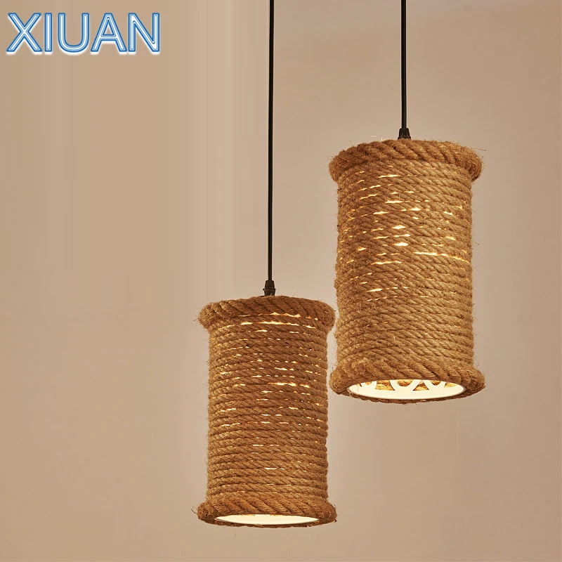 American Wrought Iron Twine Hanging Light Creative Retro Restaurant Bar Cafe Balcony Bar Pendant Light E27 Lamp Holder
American Wrought Iron Twine Hanging Light Creative Retro Restaurant Bar Cafe Balcony Bar Pendant Light E27 Lamp Holder