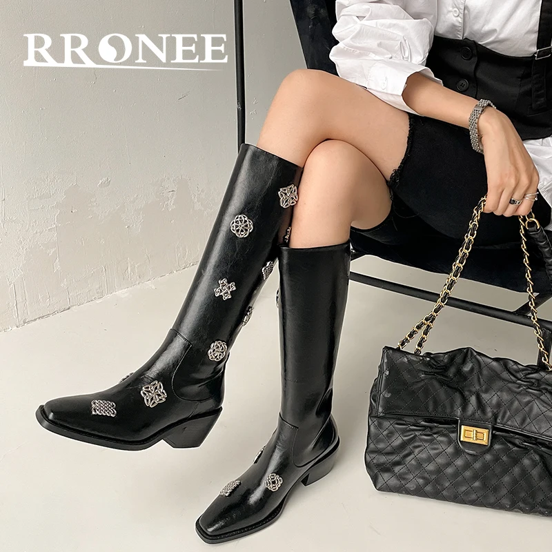 Women's autumn/winter 2021 high boot Rider's boots with knee zipper back thick heel square head lean elastic boot
Women's autumn/winter 2021 high boot Rider's boots with knee zipper back thick heel square head lean elastic boot