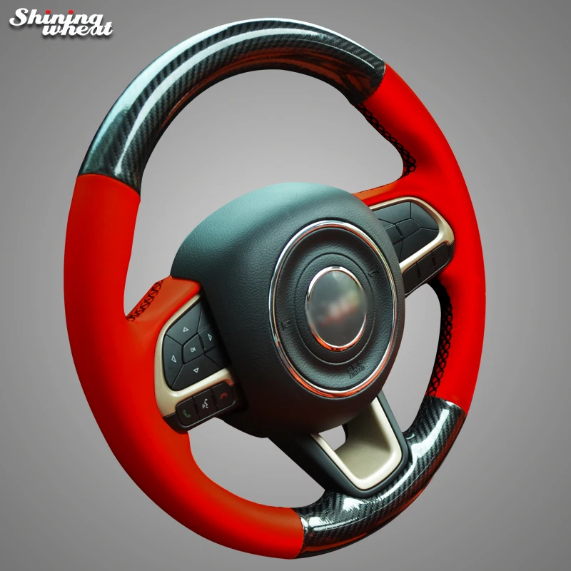 Black PU Carbon Fiber Red Leather Car Steering Wheel Cover for Jeep Compass 2017 Renegade 2016 2017
Black PU Carbon Fiber Red Leather Car Steering Wheel Cover for Jeep Compass 2017 Renegade 2016 2017