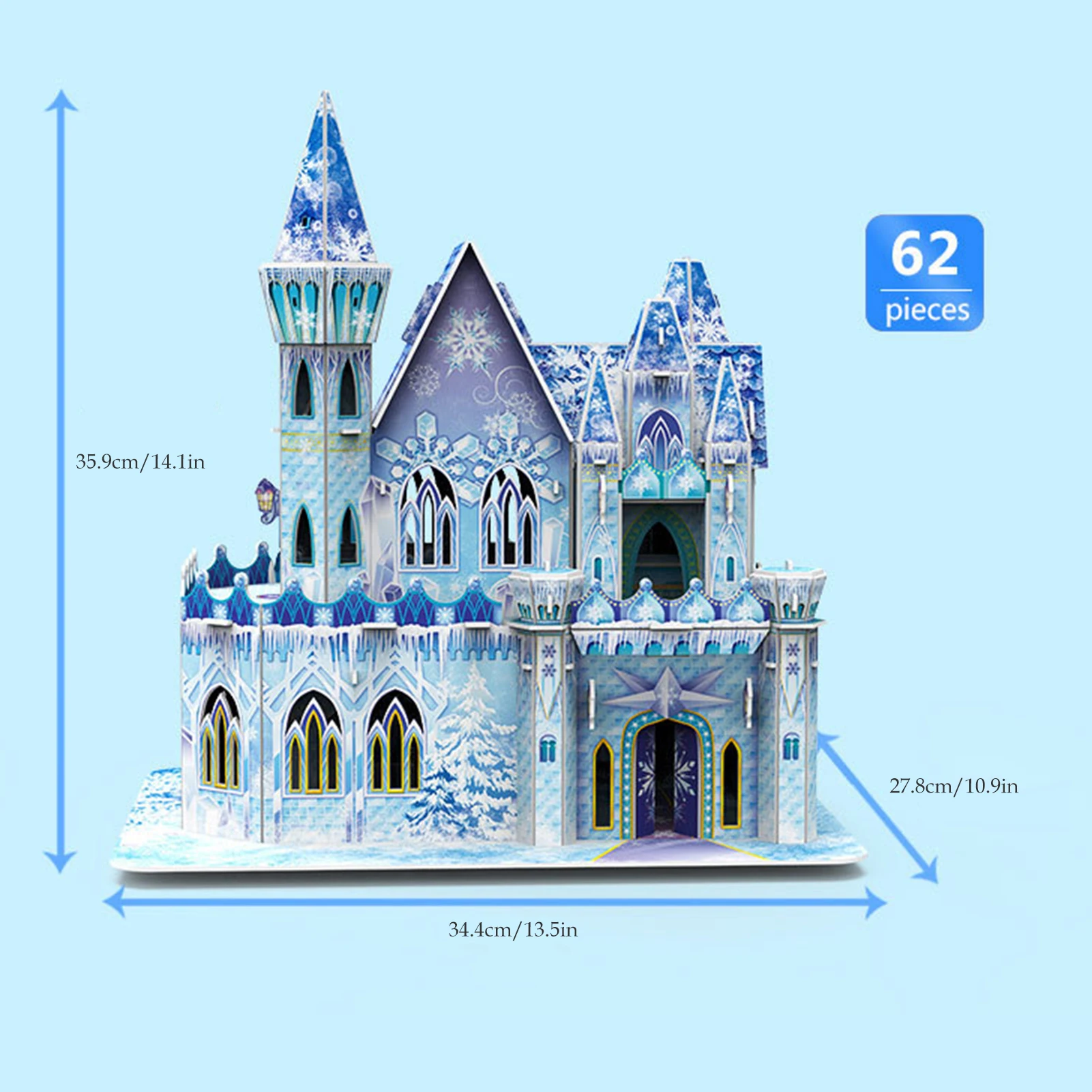 3D Castle Model Jigsaw Puzzle Safe Magical Interesting Toy Ice Palace Playset Birthday Gift For Kids
3D Castle Model Jigsaw Puzzle Safe Magical Interesting Toy Ice Palace Playset Birthday Gift For Kids