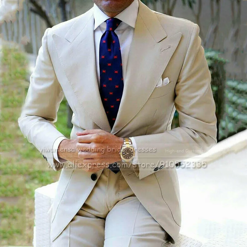 YIWUMENSA Spring/Summer Wide Peaked Lapel Beige Men Suits For Groomsman Blazers Masculino Wedding Terno Cusotm Made 2021
YIWUMENSA Spring/Summer Wide Peaked Lapel Beige Men Suits For Groomsman Blazers Masculino Wedding Terno Cusotm Made 2021