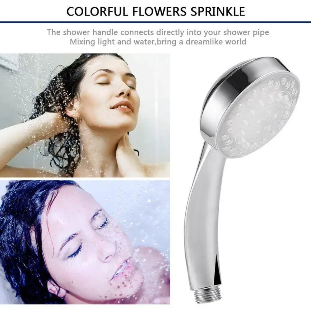 7 Color Handheld Home Bath Rainbow Changing Romantic Automatic LED Shower Head Bathroom Showerheads Bathroom Products
7 Color Handheld Home Bath Rainbow Changing Romantic Automatic LED Shower Head Bathroom Showerheads Bathroom Products