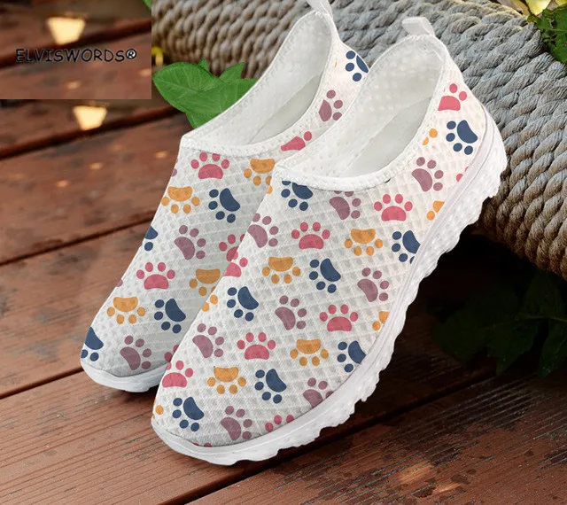 ELVISWORDS Women Shoes Flats Kawaii Cat Paw Pattern Breathable Ladies Sneakers Flats Casual Female Walking Shoes zapatos mujer
ELVISWORDS Women Shoes Flats Kawaii Cat Paw Pattern Breathable Ladies Sneakers Flats Casual Female Walking Shoes zapatos mujer