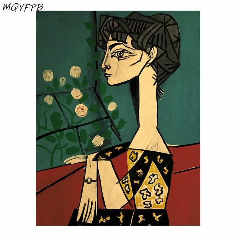 Picasso's Famous Painting Jacqueline And Flowers Kraft Paper Wall Sticker Poster Decoration Painting Household Products 46x35cm
Picasso's Famous Painting Jacqueline And Flowers Kraft Paper Wall Sticker Poster Decoration Painting Household Products 46x35cm