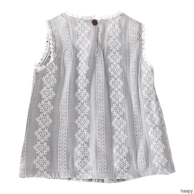 Girls Clothes Lace Sleeveless Shirts Summer Crew Neck Cotton Blend Pullover Dress Top for 1-6Y Kawaii Clothing
Girls Clothes Lace Sleeveless Shirts Summer Crew Neck Cotton Blend Pullover Dress Top for 1-6Y Kawaii Clothing