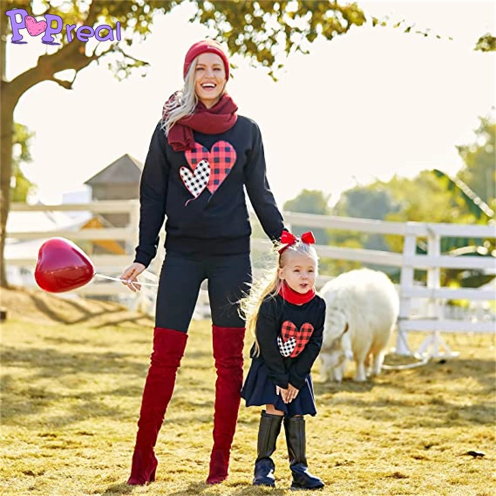 PopReal Mom And Daughter T-shirts Fashion O-Neck Pullover Solid Letter Print Tops Family Matching Outfits Parent-Child Outfit
PopReal Mom And Daughter T-shirts Fashion O-Neck Pullover Solid Letter Print Tops Family Matching Outfits Parent-Child Outfit