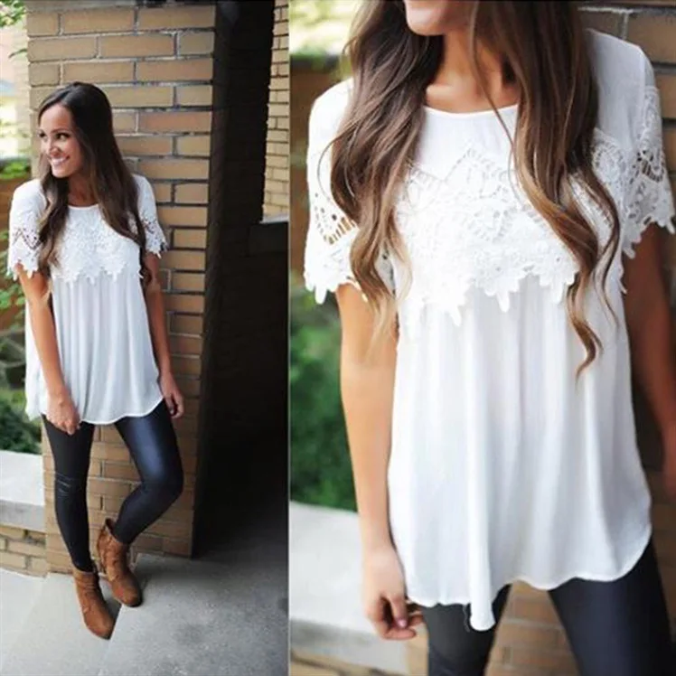 Summer Women Solid Color T Shirt Tops Lady Sexy Lace Cotton O Neck Slim High Quality Tee T Shirt Short Sleeve Pink White T-Shirt
Summer Women Solid Color T Shirt Tops Lady Sexy Lace Cotton O Neck Slim High Quality Tee T Shirt Short Sleeve Pink White T-Shirt