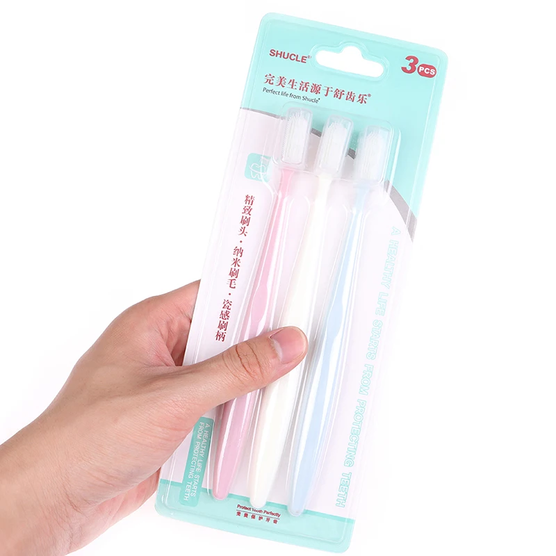 Oral Hygiene Care 3pcs/Set Toothbrush Medium Soft Gentle Family Portable Adult Silicone Nano Tooth Brush Cheap Wholesale
Oral Hygiene Care 3pcs/Set Toothbrush Medium Soft Gentle Family Portable Adult Silicone Nano Tooth Brush Cheap Wholesale