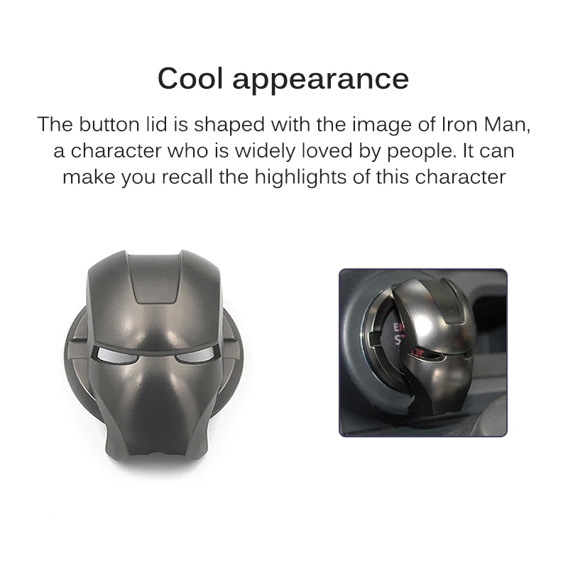Iron Man Car One-button Start Switch Lid Button Cover Cool Design Car Button Lid Aluminum Alloy Made Easy Installment
Iron Man Car One-button Start Switch Lid Button Cover Cool Design Car Button Lid Aluminum Alloy Made Easy Installment