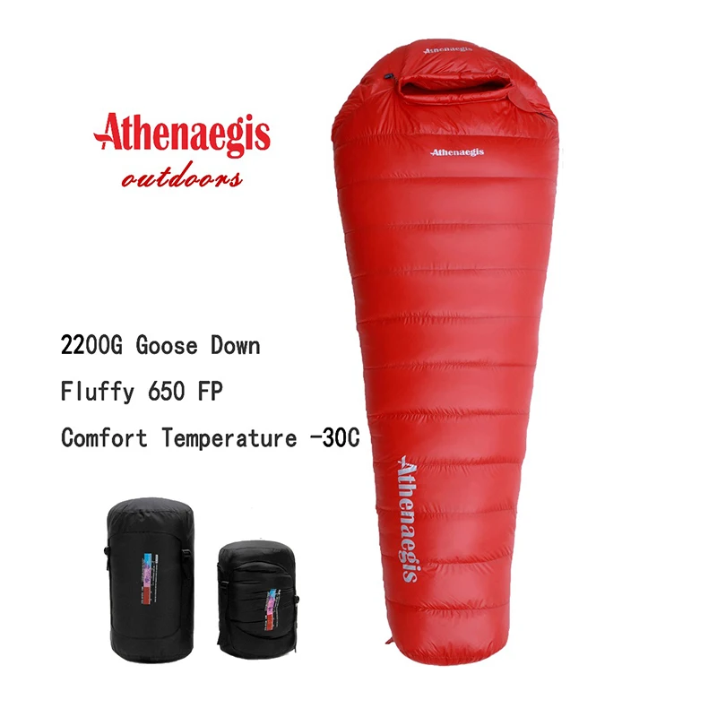 Athenaegis Ultralight Comfortable Waterproof 2200g White Goose Down Filling Can Be Spliced Winter Sleeping Bag
Athenaegis Ultralight Comfortable Waterproof 2200g White Goose Down Filling Can Be Spliced Winter Sleeping Bag