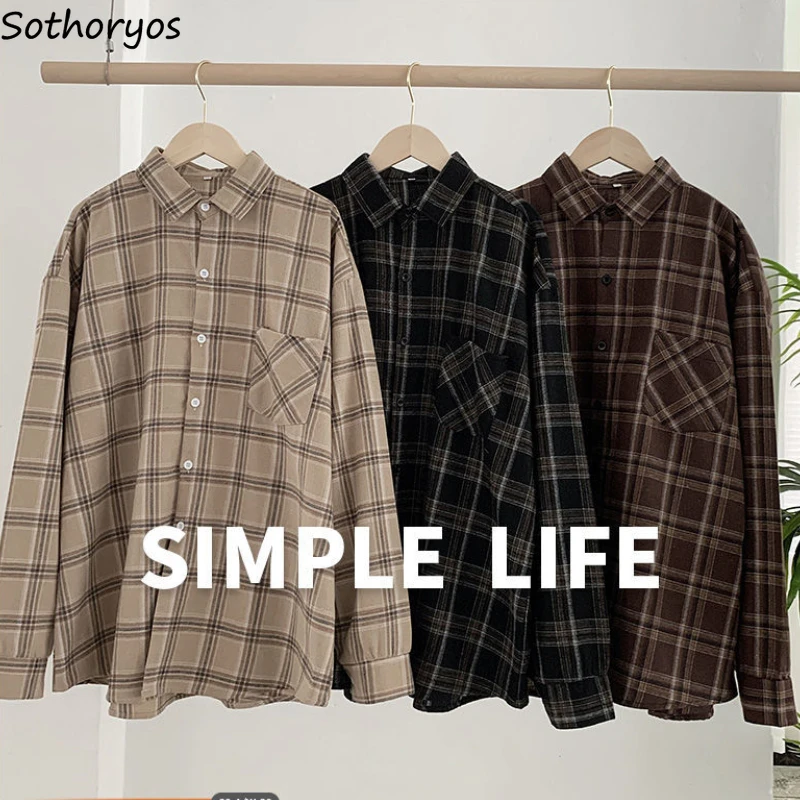 Plaid Long Sleeve Shirts Women Turn-down Collar Fashion Outwear Vintage Harajuku Womens Shirt Stylish 3XL Loose All-match Fall
Plaid Long Sleeve Shirts Women Turn-down Collar Fashion Outwear Vintage Harajuku Womens Shirt Stylish 3XL Loose All-match Fall