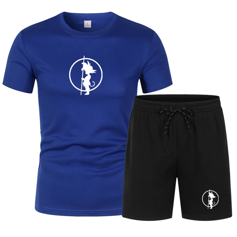 Summer Breathable Quick-Drying Men's T-Shirt + Sports Shorts Suit High-Quality T-Shirt Running Gym Fitness Fashion Casual Suit
Summer Breathable Quick-Drying Men's T-Shirt + Sports Shorts Suit High-Quality T-Shirt Running Gym Fitness Fashion Casual Suit