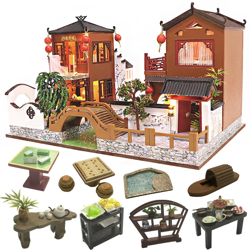 DIY Dollhouse Wooden doll Houses Miniature Doll House Furniture Kit Casa Music Led Toys for Children Birthday Gift L902 
DIY Dollhouse Wooden doll Houses Miniature Doll House Furniture Kit Casa Music Led Toys for Children Birthday Gift L902