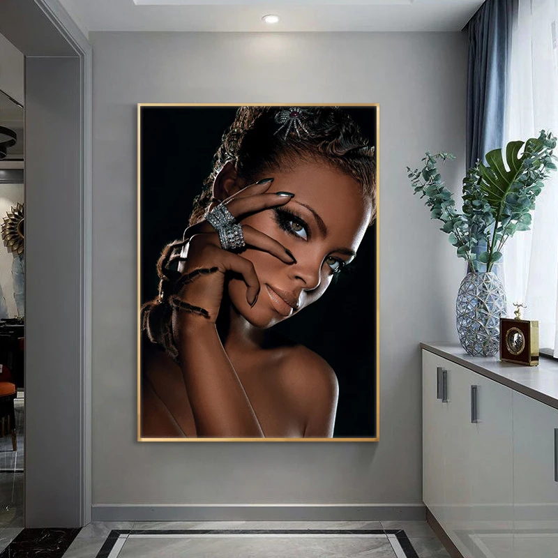 Modern African Nude Woman Indian Portrait Canvas Painting Posters and Prints Scandinavian Wall Art Picture for Living Room Decor
Modern African Nude Woman Indian Portrait Canvas Painting Posters and Prints Scandinavian Wall Art Picture for Living Room Decor