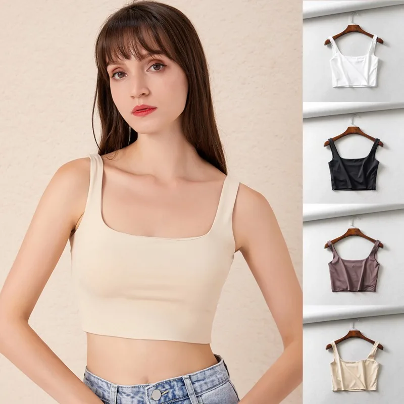 Women's Tank Tight Square Collar Fashion New Sleeveless Solid Color Sling Backless Comfortable Women's Short Top
Women's Tank Tight Square Collar Fashion New Sleeveless Solid Color Sling Backless Comfortable Women's Short Top